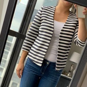 Sharp White & Blue Blazer